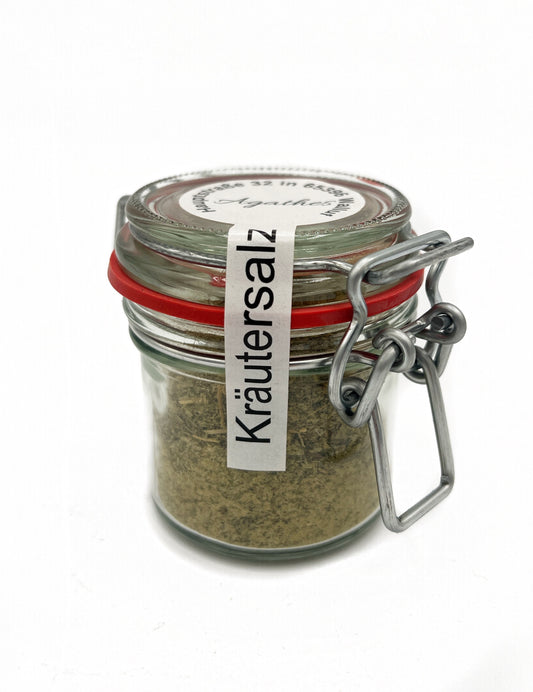 Agathes Kräutersalz im praktischen Gläschen