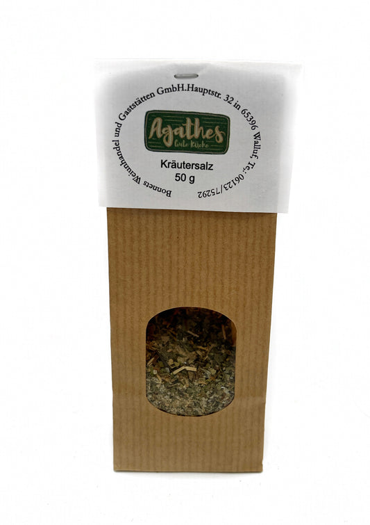 Agathes Kräutersalz im praktischen Gläschen