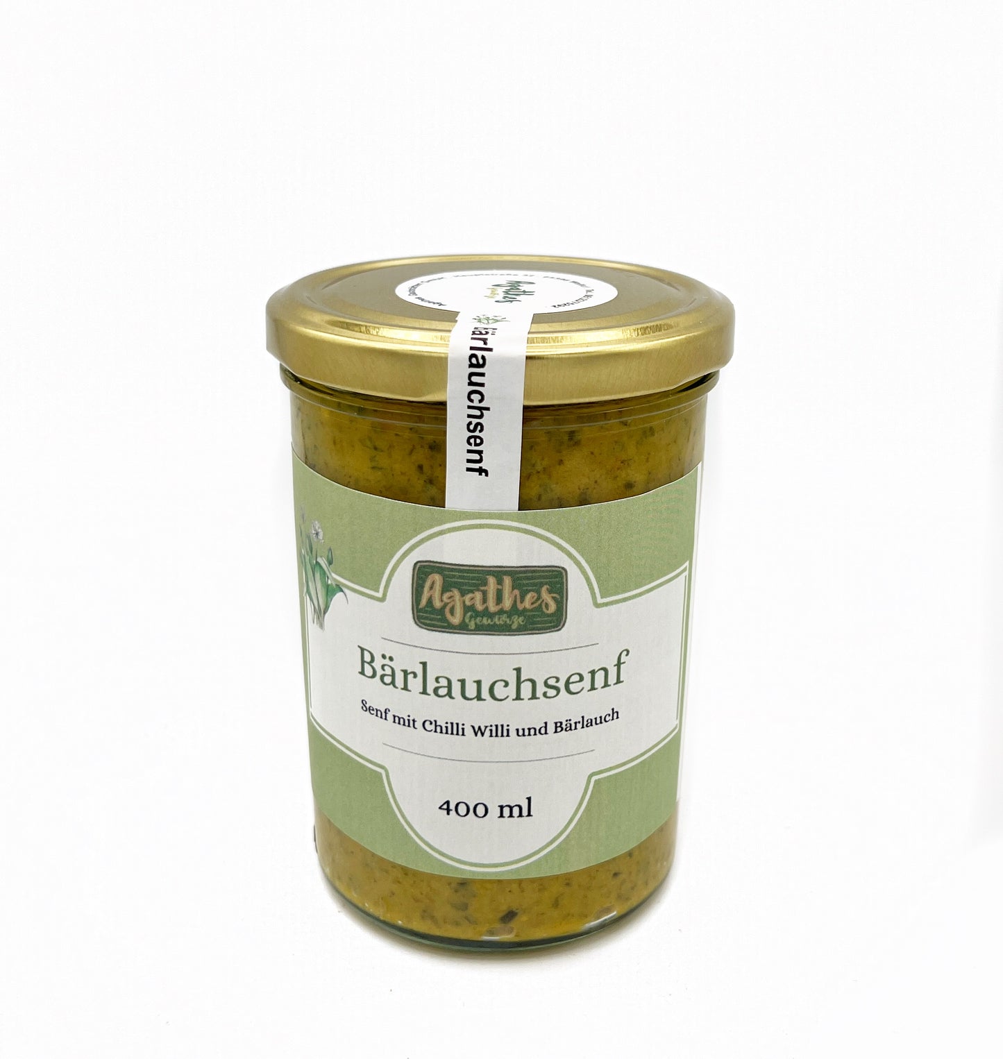 Bärlauchsenf  im 400 ml Glas 