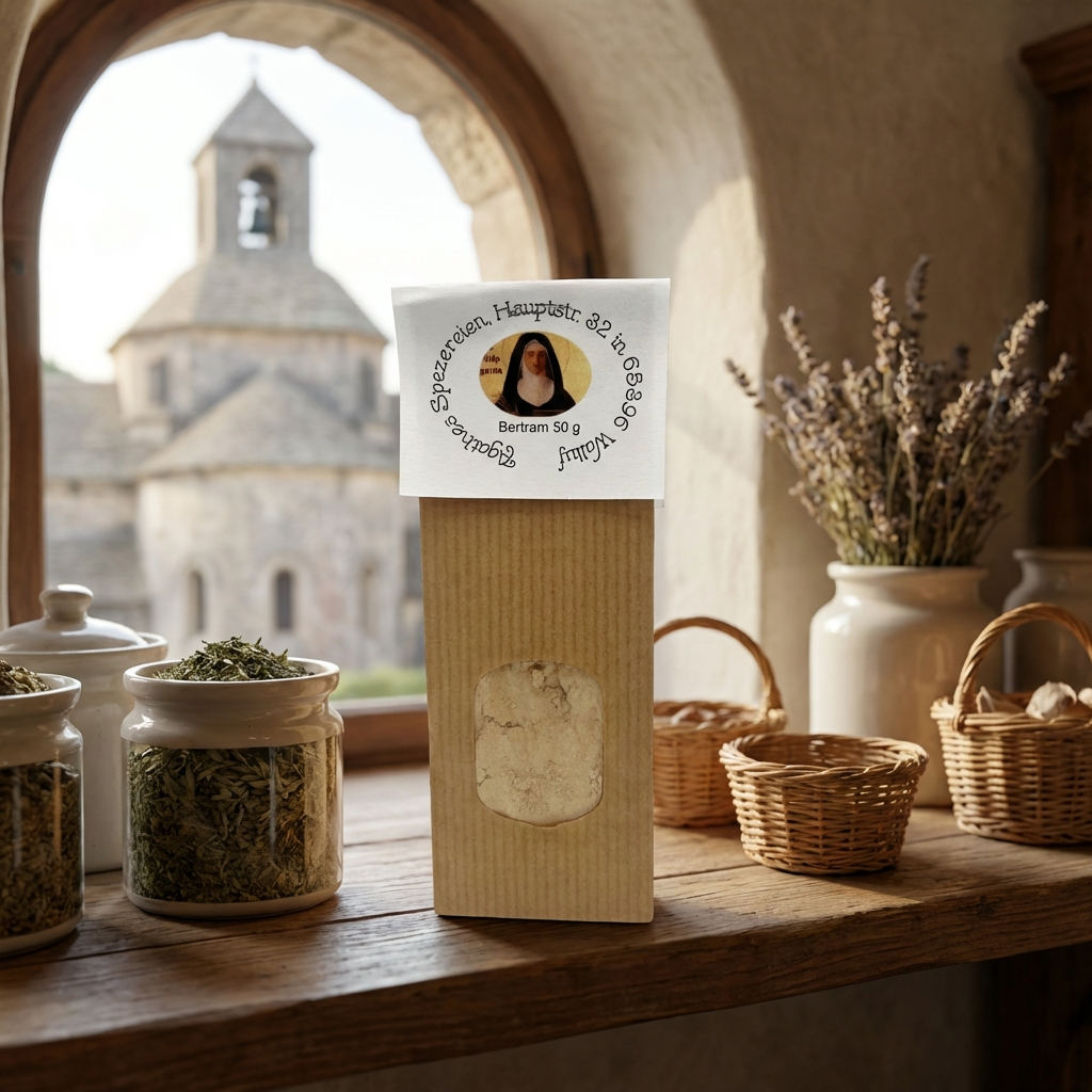 Bertram Tüte vor einem Fenster, im Hintergrund ein Kloster