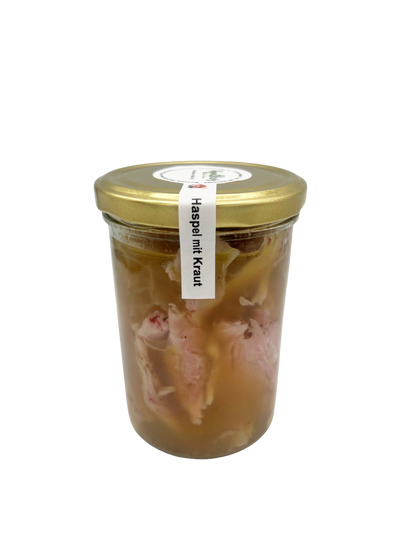 Eisbein eingekocht Ansicht im Glas 