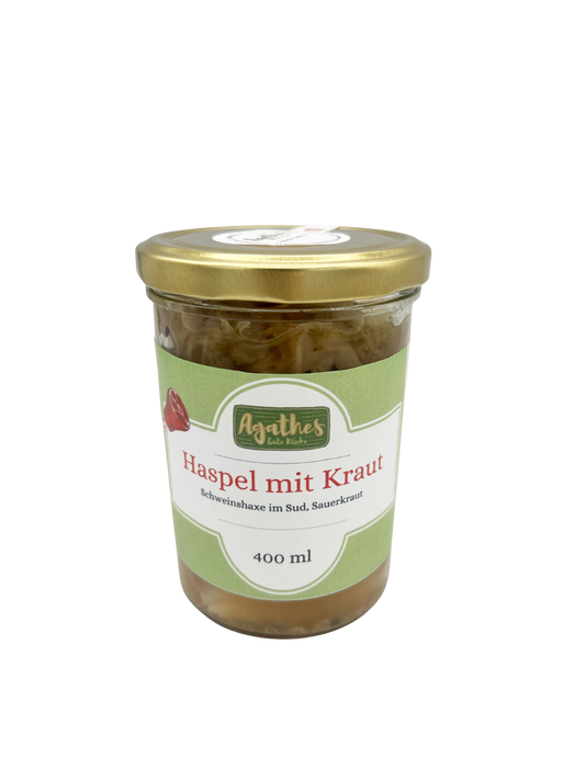 Eisbein eingekocht im Glas mit Sauerkraut